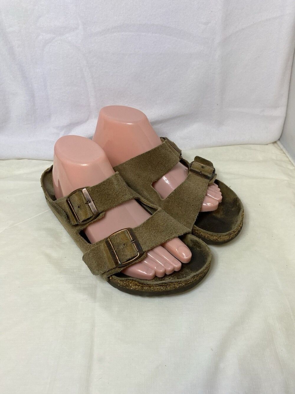Birkenstock Arizona Womens Size 9 EU 40 Light Brown Tan Taupe Suede Sandals